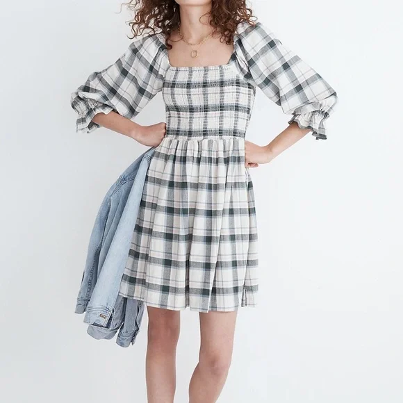 Madewell Smocked Dress - Picture 2 of 10